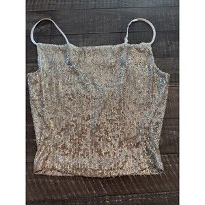 Intimately Free Women's, Sequin Top, Gold, Medium, Cami, Tank, New